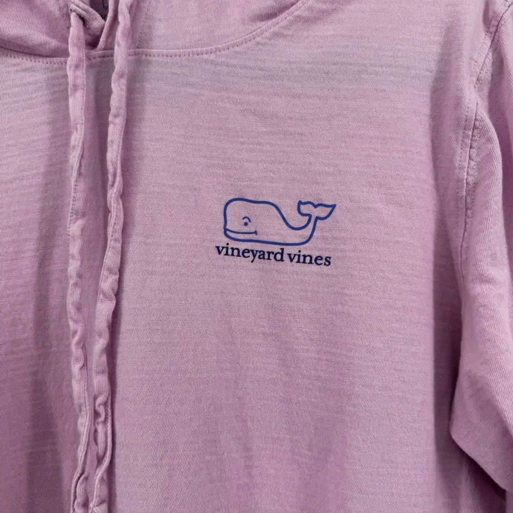 Vineyard Vines Women's Pink Hoodie Long Sleeve Whale Logo Cotton Size M Coastal‎ - Picture 4 of 13